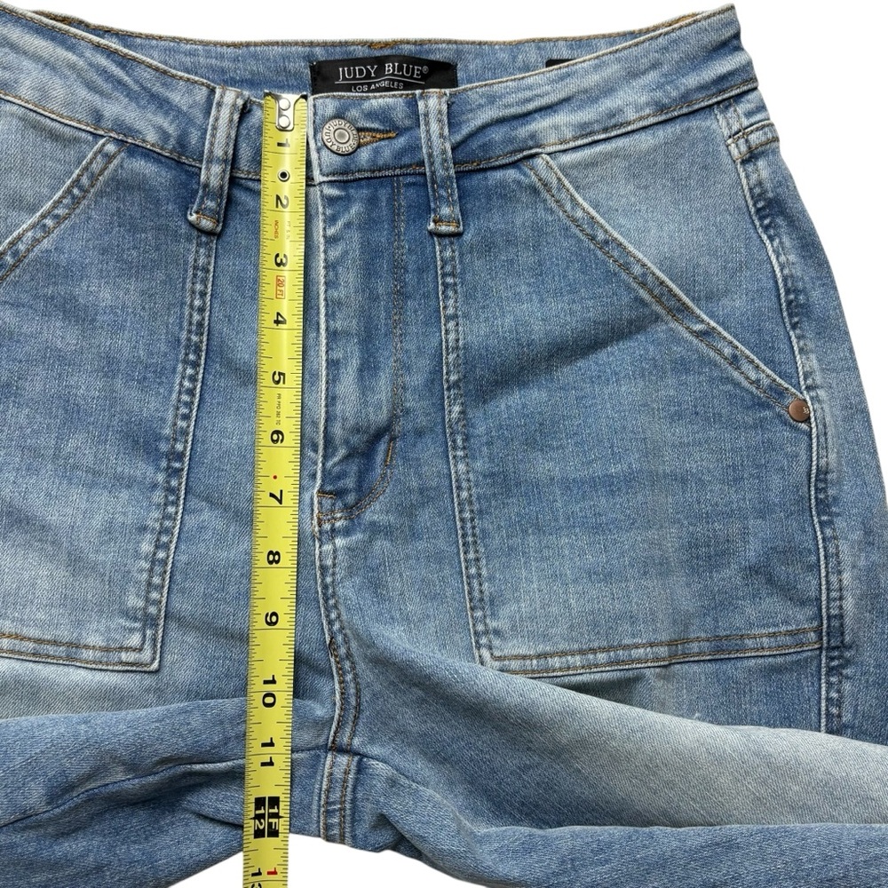 Judy Blue Jeans 7/28 High Waist Patch Pocket & Destroy Boyfriend Denim 88825 - Picture 11 of 16